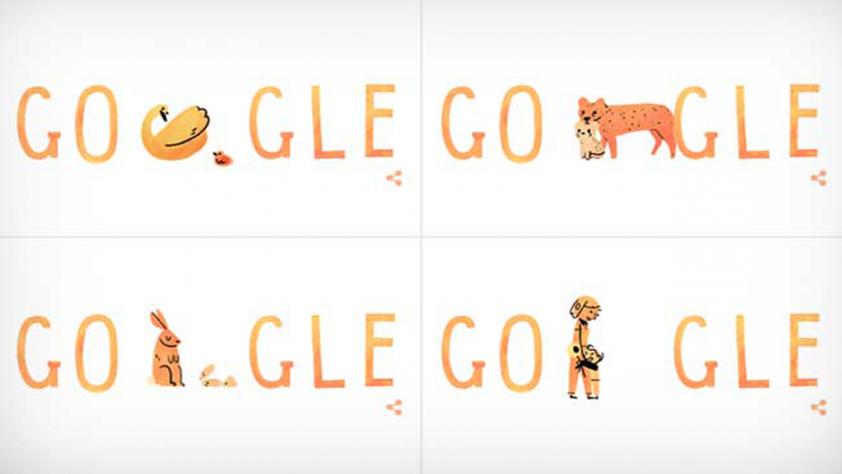 Google doodle celebrates Mother's Day