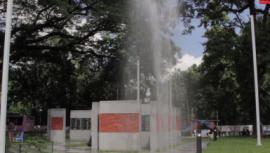 Dismantle a new 71 martyrs monument  in the University of  Dhaka
