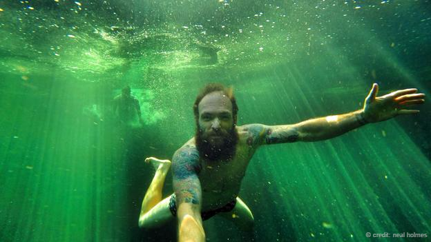 Under water selfie 