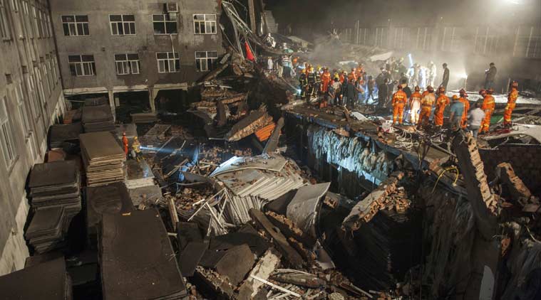  13 killed and morethan 30 injured shoe factory collapse in China
