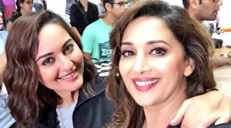 Sonakshi Sinha says sharing the stage with Bollywood's dancing queen and actress Madhuri Dixit