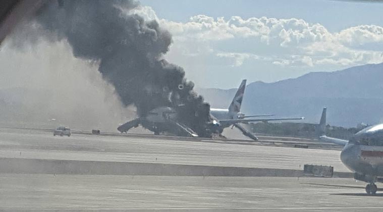 British Airways plane catches fire in USA