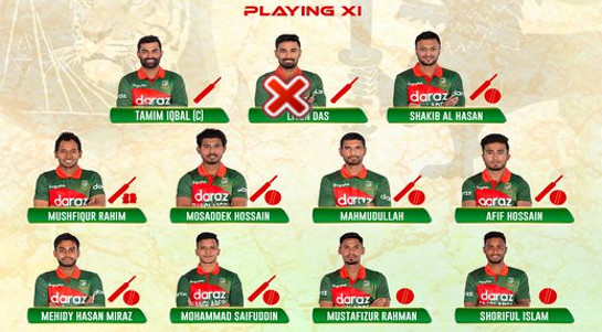 লিটনকে বাদ দিয়ে হোয়াইটওয়াশের মিশনে বাংলাদেশের শক্তিশালী একাদশ ঘোষণা