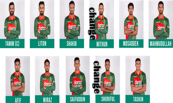 দুই পরিবর্তন নিয়ে ২য় ওয়ানডের জন্য জিম্বাবুয়ের বিপক্ষে শক্তিশালী একাদশ ঘোষণা করলো বাংলাদেশ