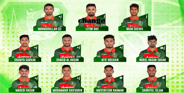 আজ এক পরিবর্তন নিয়ে জিম্বাবুয়ের বিপক্ষে শেষ টি-২০ ম্যাচের জন্য শক্তিশালী দল ঘোষণা করলো বাংলাদেশ