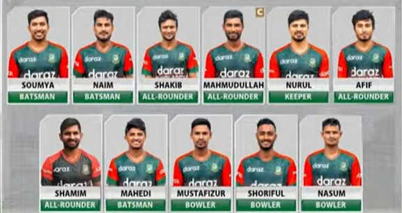 আজ ২য় টি-২০ ম্যাচের জন্য অস্ট্রেলিয়ার বিপক্ষে শক্তিশালী একাদশ ঘোষণা করলো বাংলাদেশ