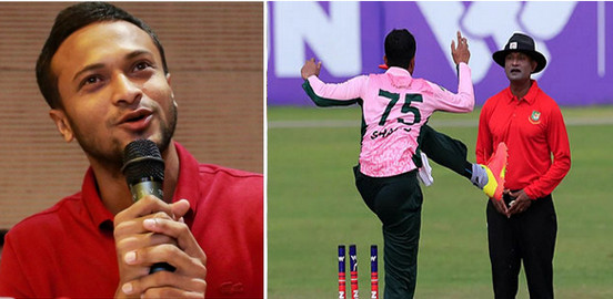 হঠাৎ করে স্ট্যাম্পে লাথি মারার কারণ জানালেন সাকিব