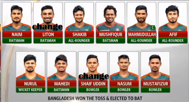দুই পরিবর্তন ৪র্থ টি-২০ ম্যাচের জন্য নিউজিল্যান্ডের বিপক্ষে শক্তিশালী একাদশ ঘোষণা করলো বাংলাদেশ
