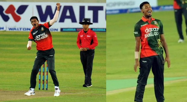 টি-টোয়েন্টি ক্রিকেট ইতিহাসে প্রথমবার অবিশ্বাস্য রেকর্ড গড়লেন নাসুম-মুস্তাফিজ