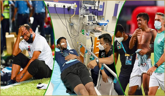 রক্ত, কান্না ও স্বপ্ন ভাঙ্গার বেদনা নিয়ে দেশে ফেরার অপেক্ষায় বাংলাদেশ ফুটবল দল