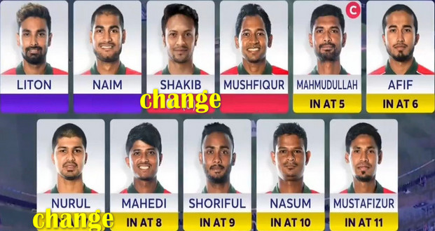 এক পরিবর্তন নিয়ে আজ আফ্রিকার বিপক্ষে জয়ের আশায় শক্তিশালি দল ঘোষণা করলো বাংলাদেশ