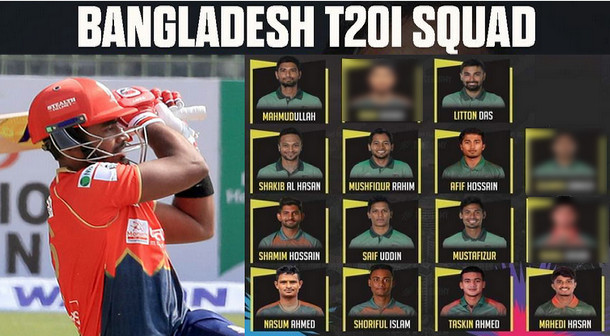 ৬ ব্যাটসম্যান, ৪ অলরাউন্ডার, ও ৪ পেসার নিয়ে আফগানিস্তানের বিপক্ষে বাংলাদেশের টি-টোয়েন্টি দল ঘোষণা