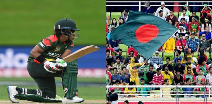চার ছক্কার ব্যাটিং ঝড়ের তারপরও মাঝারী রানের টার্গেট দিলো বাংলাদেশ