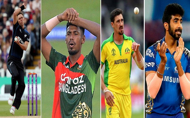 মিচেল স্টার্ক ১৯৫, ট্রেন্ট বোল্ট ১৬৯, মুস্তাফিজ ১৩১, জাসপ্রিত বুমরাহ ১১৩
