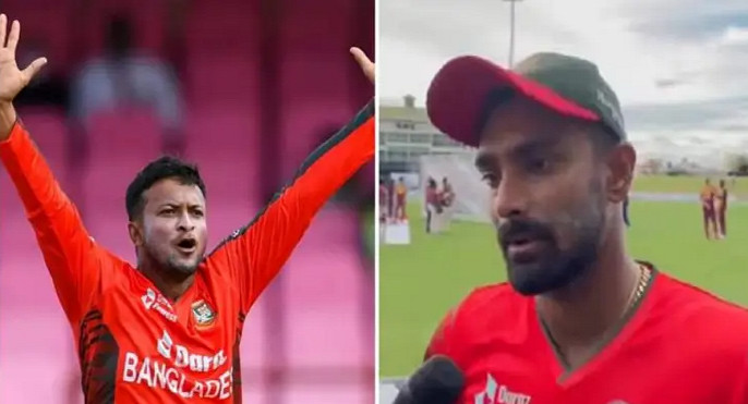 অধিনায়ক রিয়াদ সাকিবকে বল না দেওয়ার প্রশ্নে কঠিন উত্তর সহজ করে দিলেন লিটন