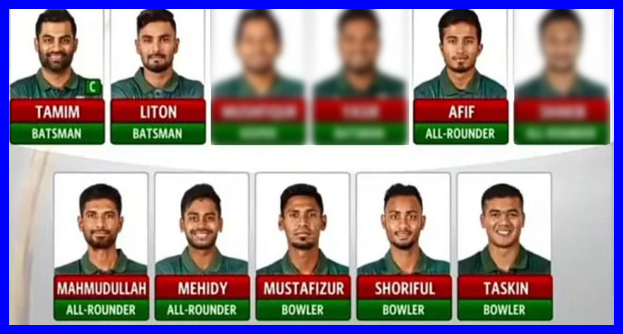 আজ ওয়েস্ট ইন্ডিজের বিপক্ষে প্রথম ওয়ানডের জন্য শক্তিশালী একাদশ ঘোষণা করলো বাংলাদেশ