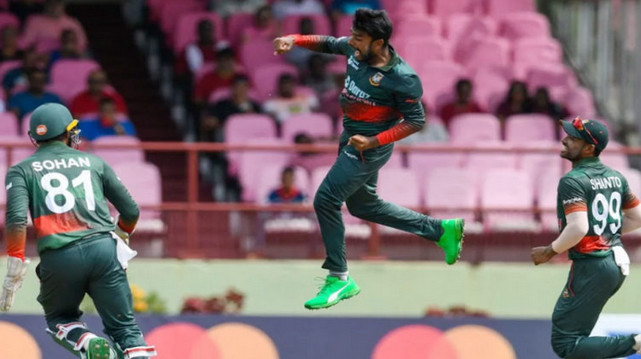 শেষ হলো বাংলাদেশ বনাম ওয়েস্ট ইন্ডিজের মধ্যকার প্রথম ওয়ানডে ম্যাচ