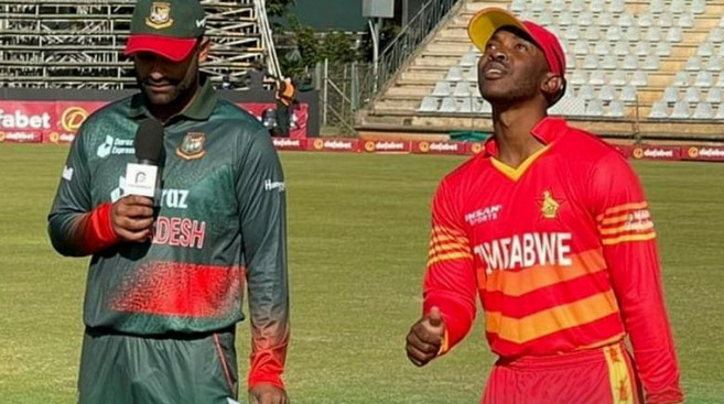শেষ হলো বাংলাদেশ বনাম জিম্বাবুয়ের মধ্যকার ২য় ওয়ানডে ম্যাচের টস, দেখেনিন ফলাফল