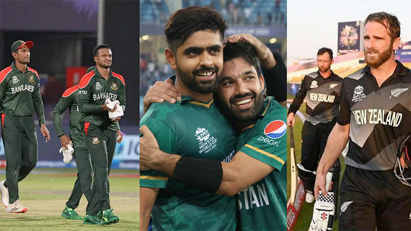 বাংলাদেশ-২, অস্ট্রেলিয়া-২২, ইংল্যান্ড-১৮, ভারত-১৫, পাকিস্তান-১৩