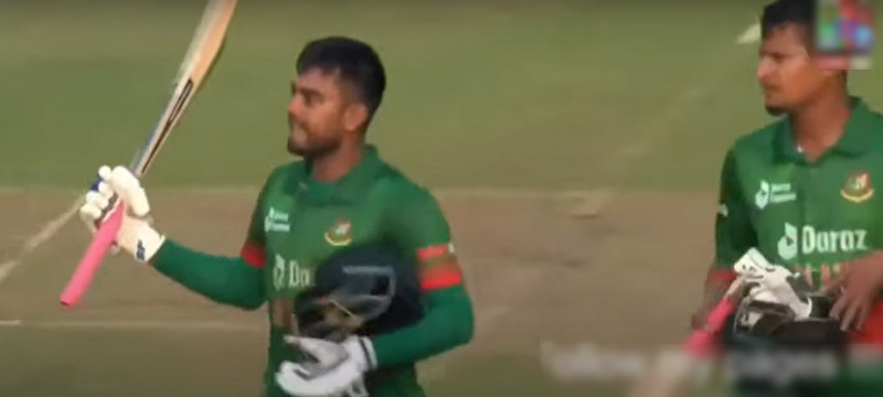 মিরাজের সেঞ্চুরিতে ভারতকে বিশাল রানের টার্গেট দিল বাংলাদেশ