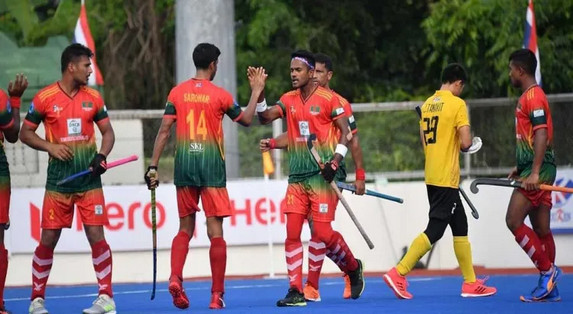 শ্রীলঙ্কাকে ১৪-০ গোলে হারিয়ে সেমিফাইনালে বাংলাদেশ