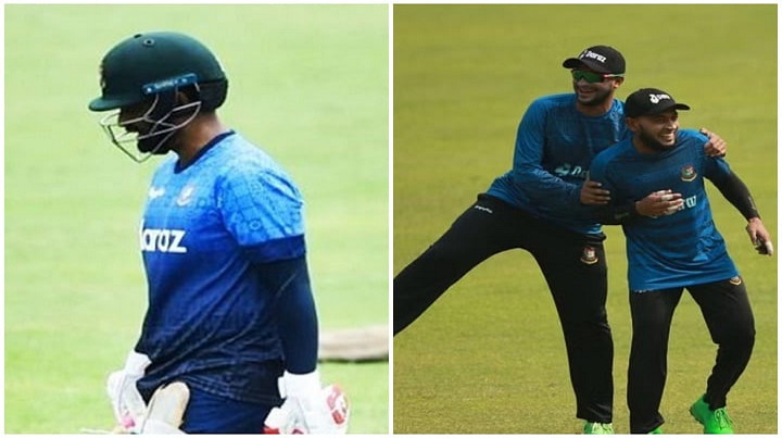 পাশাপাশি নেটে ব্যাটিং অনুশীলন করলেন সাকিব-তামিম