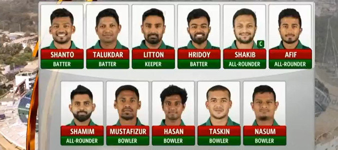 আজ ইংল্যান্ডের বিপক্ষে ২য় টি-২০ ম্যাচের জন্য বাংলাদেশের সম্ভাব্য সেরা একাদশ ঘোষণা
