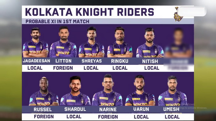 এক পরিবর্তন নিয়ে হায়দরাবাদের বিপক্ষে শক্তিশালী একাদশ ঘোষণা করলো কলকাতা, দেখেনিন লিটনের অবস্থান