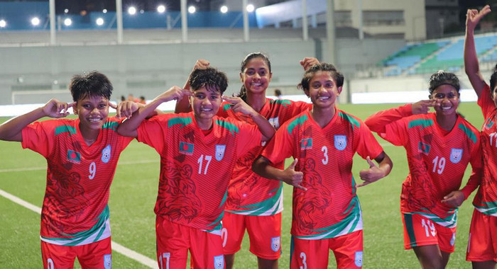 তুর্কমেনিস্তানকে গোলবন্যায় ভাসিয়ে উড়িয়ে দিল বাংলাদেশ