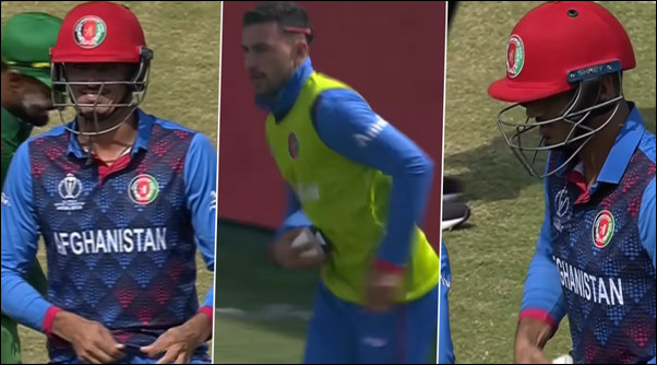 স্পর্শকাতর জায়গায় গার্ড না পরে ব্যাটিংয়ে নেমে হাসির পাত্র মুজিব(ভিডিও)