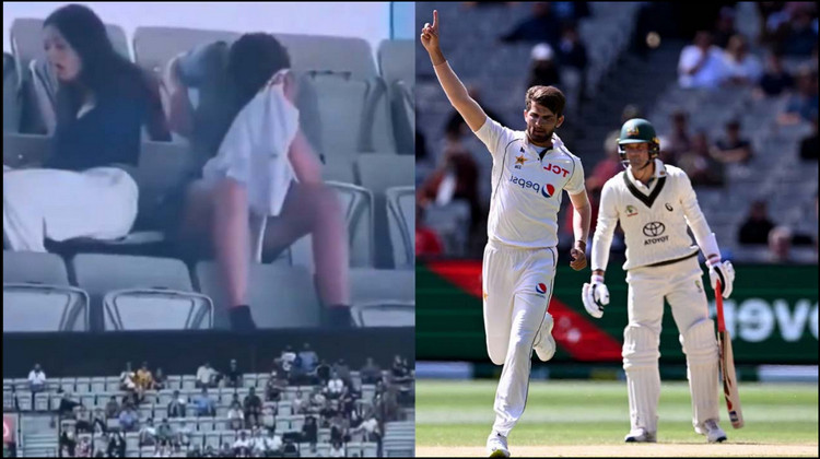 পাকিস্তানের ম্যাচ চলাকালে গ্যালারিতে অপ্রস্তুত অবস্থায় যুগল (ভিডিও)