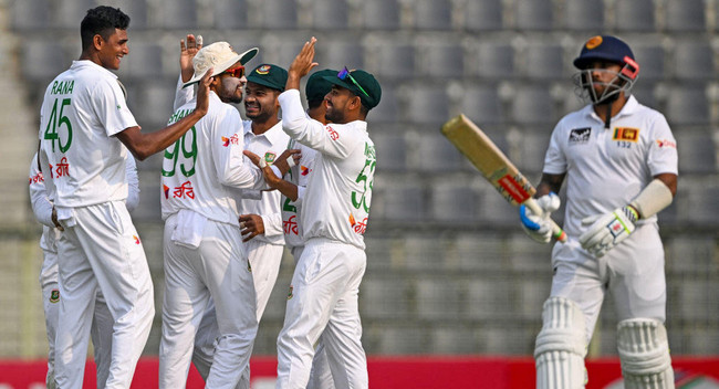 বাংলাদেশ বনাম শ্রীলঙ্কা: প্রথম টেস্টের দ্বিতীয় দিনের খেলা শেষ