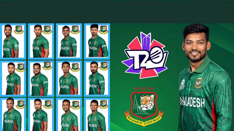 টি-টোয়েন্টি বিশ্বকাপের জন্য বাংলাদেশের ১৫ সদস্যের দল সাজালো বিসিবি