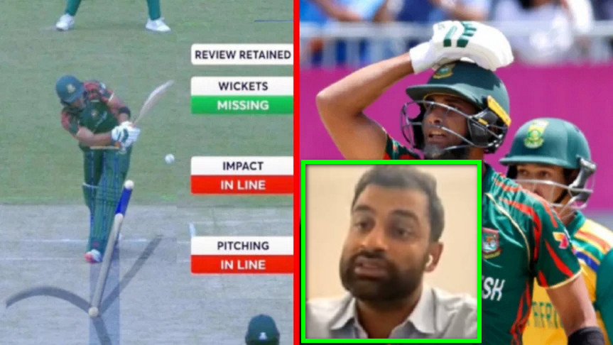 লেগ বাইয়ের ৪ রান না দেওয়াতে অবিশ্বাস্য ভাবে যা বললেন তামিম