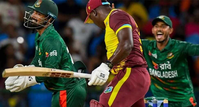 এইমাত্র শেষ হলো বাংলাদেশ ও ওয়েস্ট ইন্ডিজ ম্যাচ : জেনেনিন ফলাফল