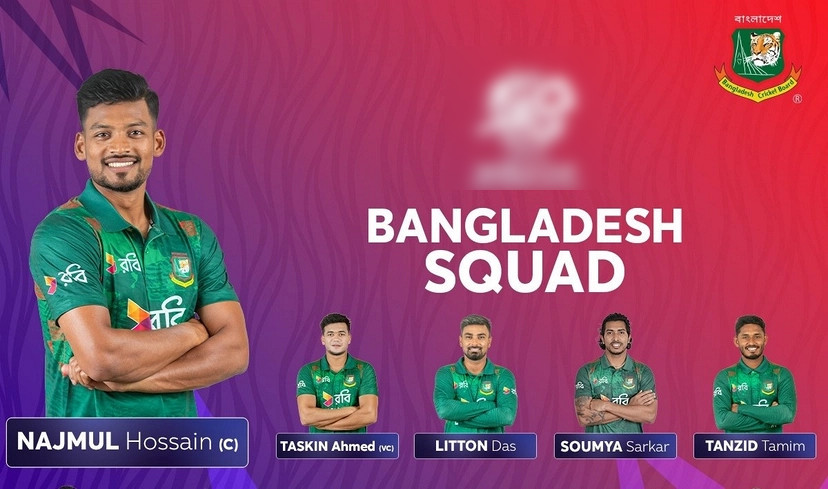 ব্রেকিং নিউজ: চ্যাম্পিয়ন্স ট্রফির জন্য বাংলাদেশের ১৬ সদস্যের স্কোয়াড ঘোষণা