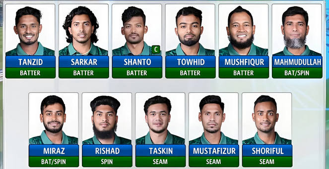 ব্রেকিং নিউজ: চমক দিয়ে চ্যাম্পিয়ন্স ট্রফির জন্য বাংলাদেশের ১৫ সদস্যের স্কোয়াড ঘোষণা