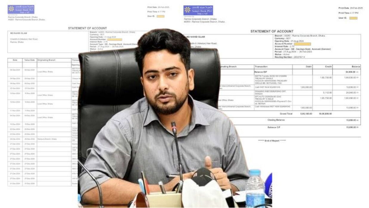 সম্পদের হিসাব দিলেন সাবেক উপদেষ্টা নাহিদ ইসলাম