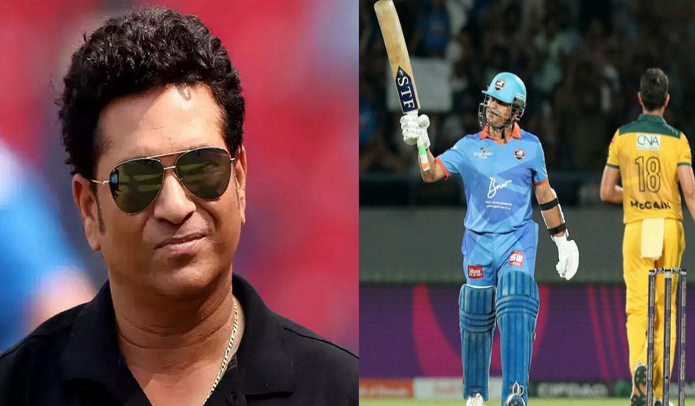 ব্যাট হাতে ঝড় তুললেন শচীন টেন্ডুলকার
