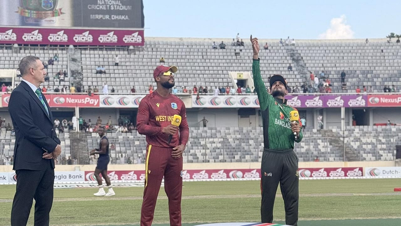 বাংলাদেশ বনাম ওয়েস্ট ইন্ডিজ: টস শেষ, একাদশে পরিবর্তন, সরাসরি দেখুন (Live)