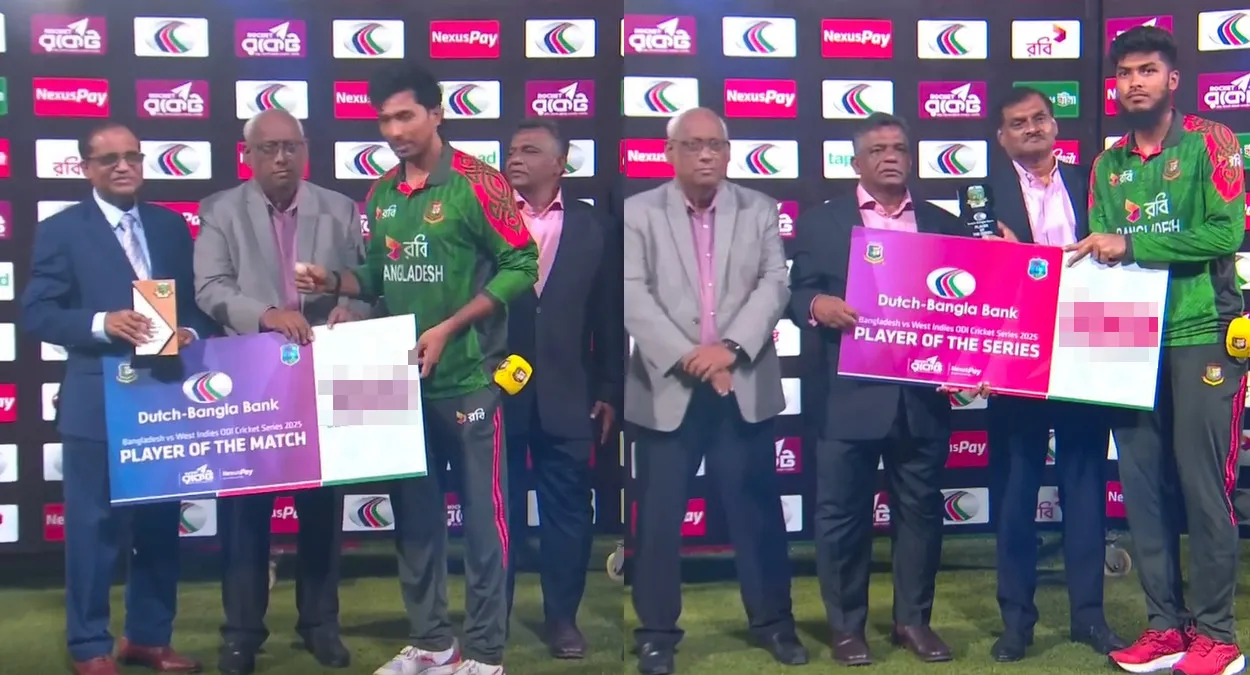 সিরিজ সেরা ও ম্যাচ সেরা হয়ে যত টাকা পুরস্কার পেলেন রিশাদ ও সৌম্য সরকার