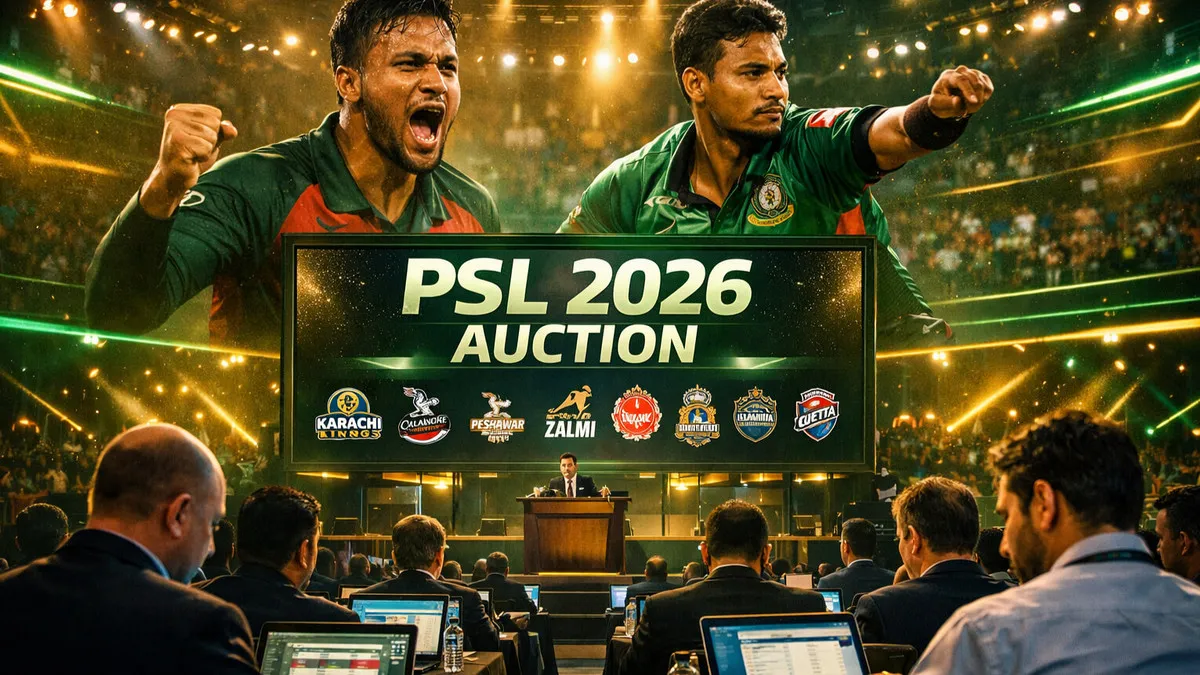 কিছুক্ষণ পর পিএসএল ২০২৬ নিলাম: সরাসরি Live দেখবেন যেভাবে