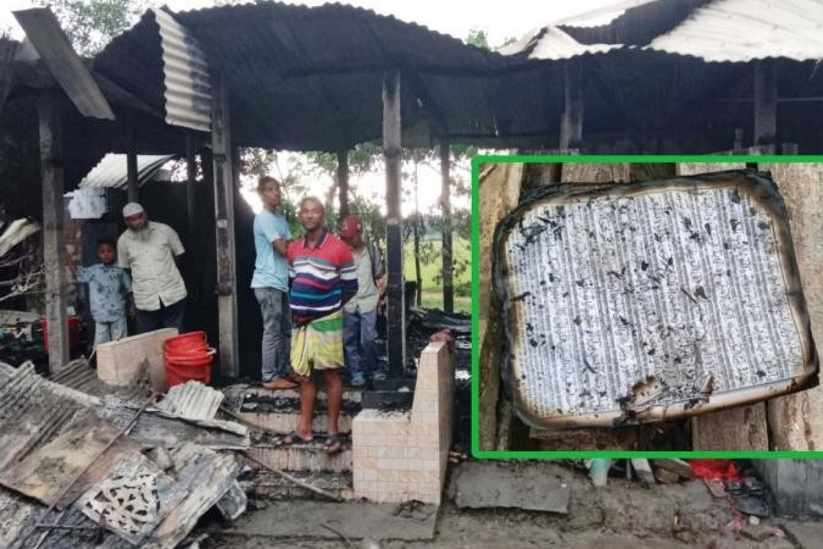 বুড়িচংয়ে আগুনে ছাই সব, অক্ষত রইল পবিত্র কোরআন শরীফ