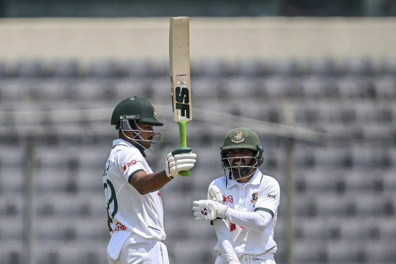 মিরপুরে বাংলাদেশের রান পাহাড়: শান্ত-মুমিনুল-মুশফিকের ব্যাটে বড় স্কোর বাংলাদেশের