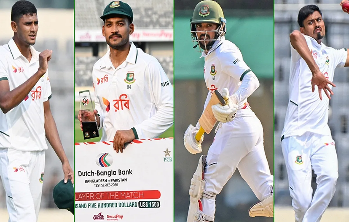 আইসিসি টেস্ট র‍্যাঙ্কিংয়ে ব্যাটে বলে চমক দেখালো বাংলাদেশের ক্রিকেটাররা