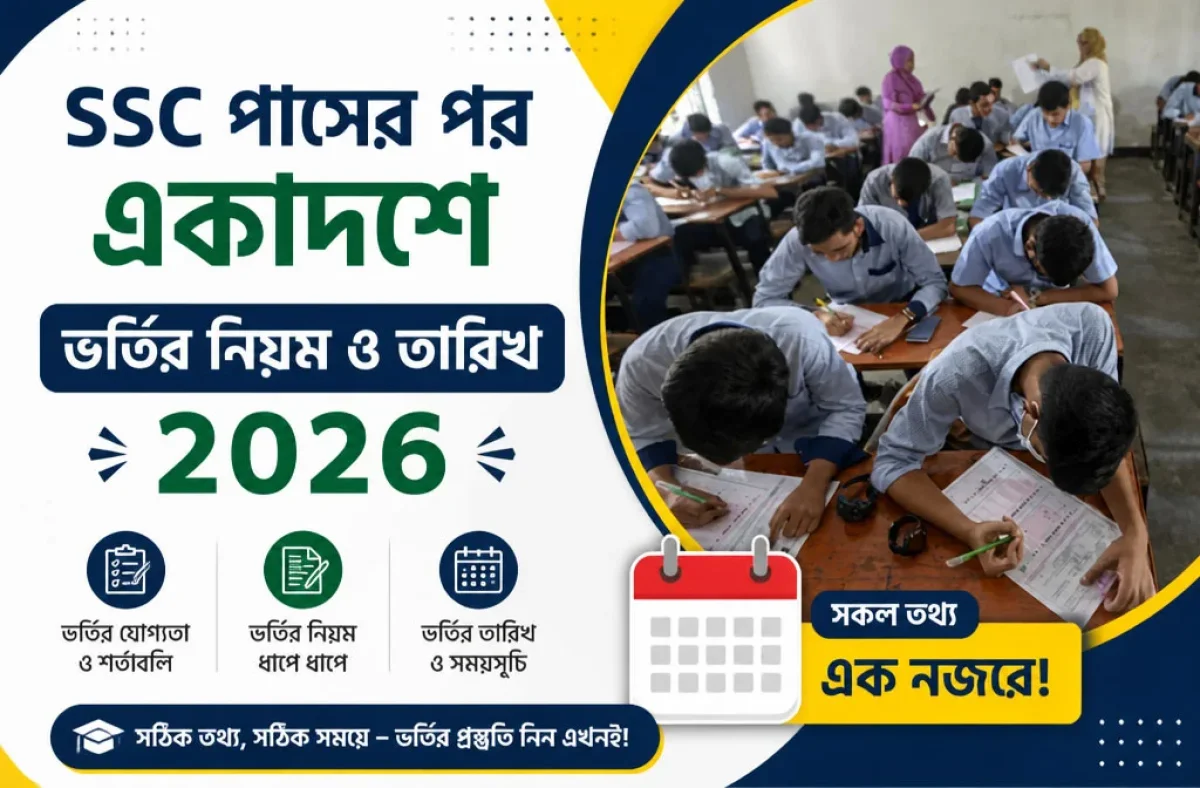 SSC পাসের পর একাদশে ভর্তির নিয়ম ও তারিখ ২০২৬