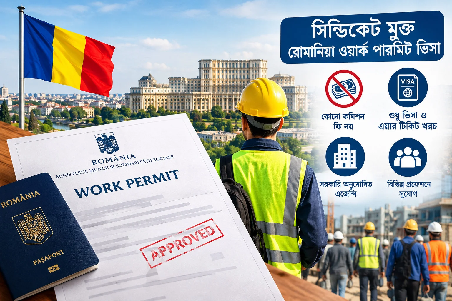 রোমানিয়া ওয়ার্ক পারমিটে নতুন নিয়ম, আবেদন থেকে খরচ জানুন