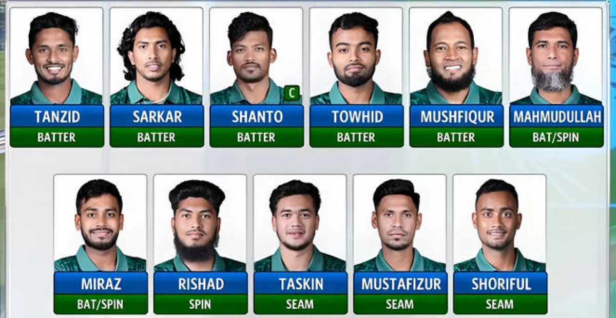 ব্রেকিং নিউজ: চমক দিয়ে চ্যাম্পিয়ন্স ট্রফির জন্য বাংলাদেশের ১৫ সদস্যের স্কোয়াড ঘোষণা
