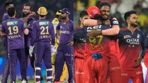 RCB বনাম KKR ম্যাচ থেমে আছে বৃষ্টিতে, প্লে-অফ নিয়ে দারুণ টানাপোড়েন