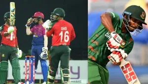 জাকির, হৃদয় ও তামিমের ঝড়ো ব্যাটিংয়ে বাংলাদেশের রানের পাহাড়